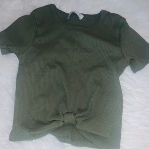 Hollister Green Crop Top